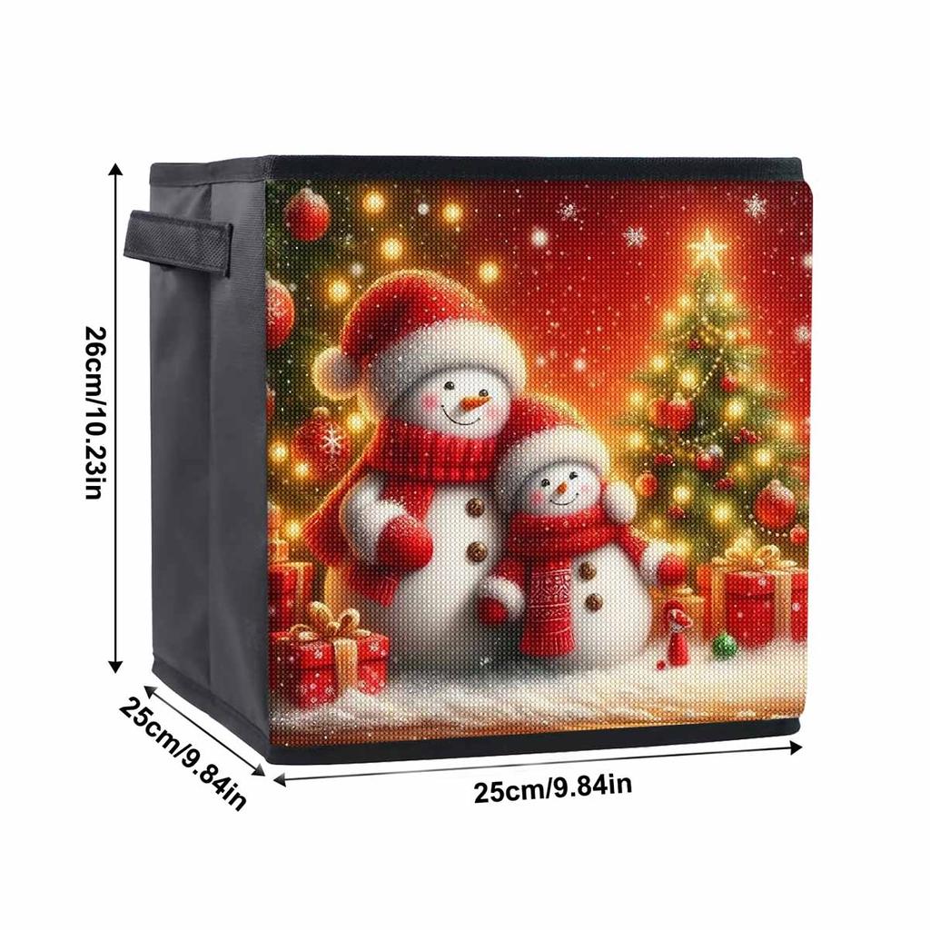 A Lovely Snowman 5D Diamond Painting Storage Basket Full Round Drill Mosaic Diamond Embroidery Cross Stitch Kits Home Decor Home Decor