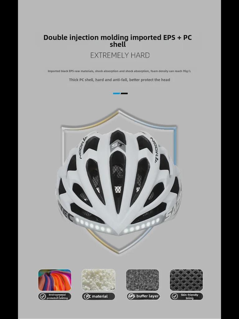 MOON Smart Bluetooth LED Cycling Helmet, Breathable Unisex Road & Mountain Bike Helmet