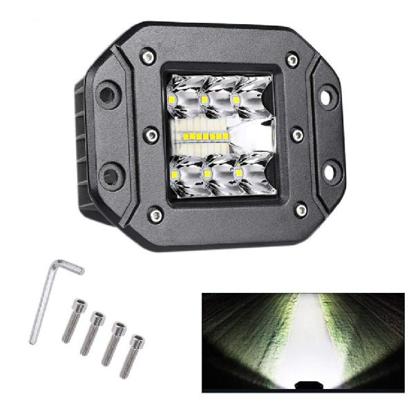 5" Flush Mount LED Work Light Bar OffRoad 12V 24V Spot Flood LED Light Bar Working Lamp 6000k Super Bright For ATV Truck