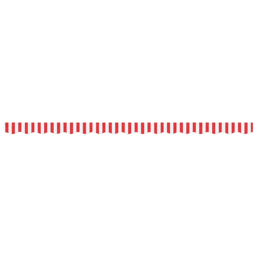 Awning Valance Red and White Striped 4 m