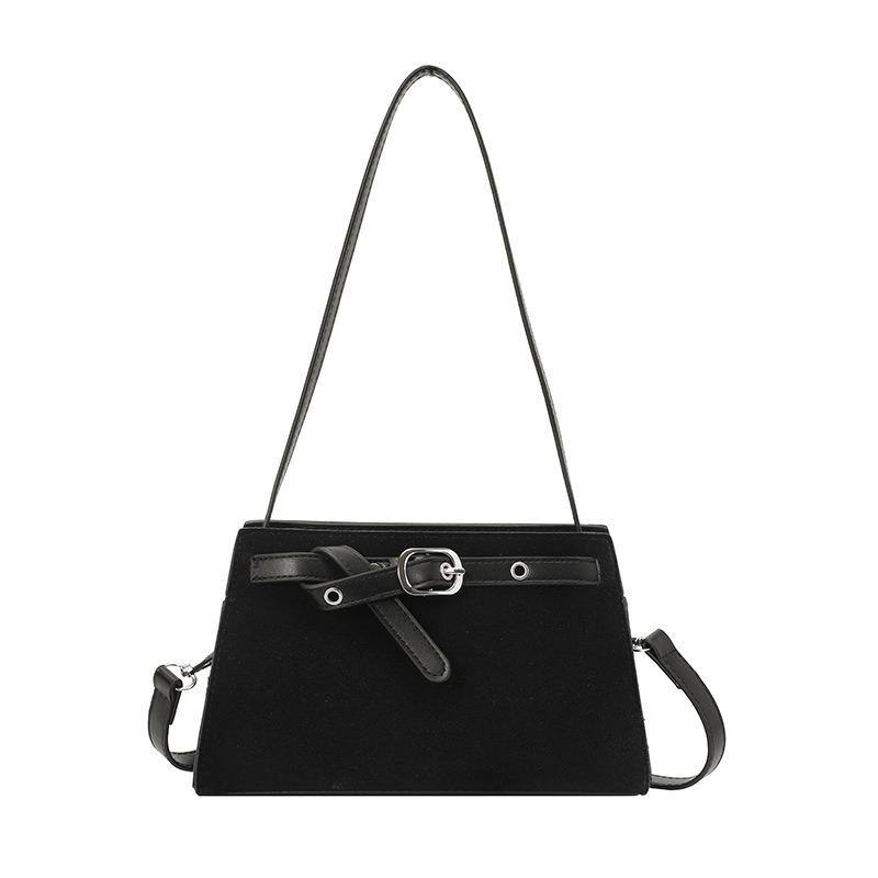 Niche retro matte underarm bag women's new commuter bag niche versatile suede shoulder bag