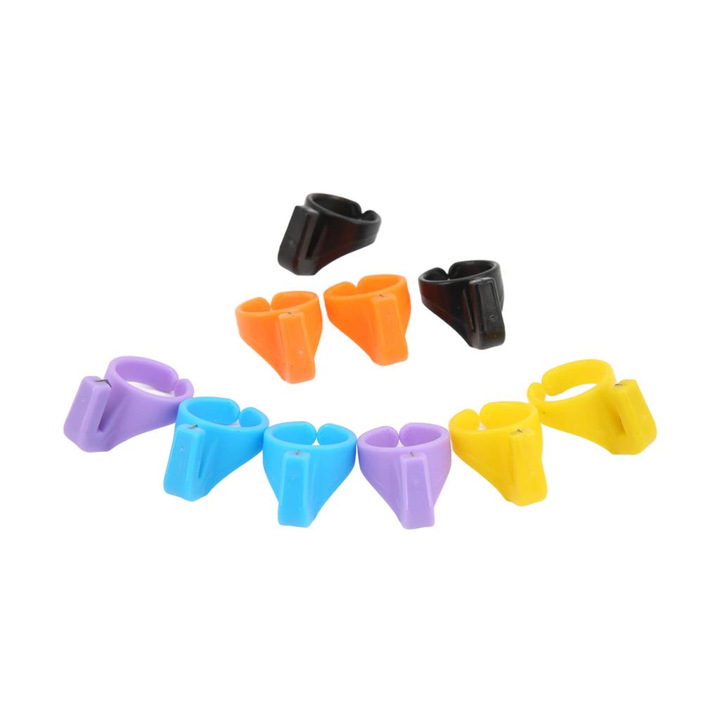 10pcs Ring Cutter Split Knife Design Automatical Unfold Plastic Material Safe Incisive Different Colors Knife Rings