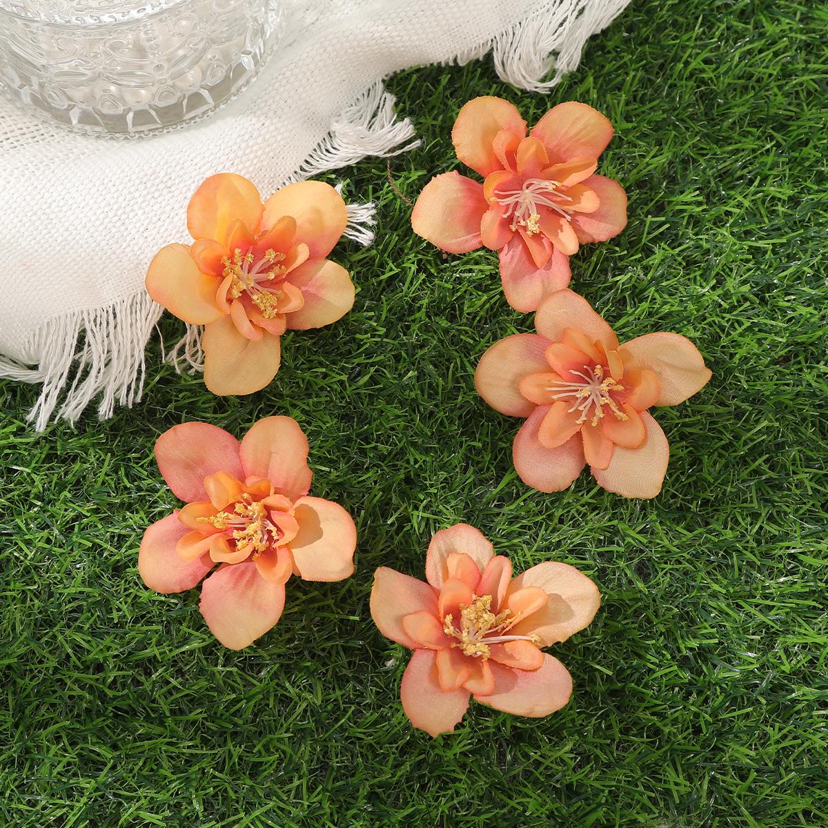 

AWAYTR Оранжевая заколка для волос с цветком персика, цветочные заколки-уточки, головной убор на День святого Валентина, аксессуары для волос для девочек, фестивальный подарок