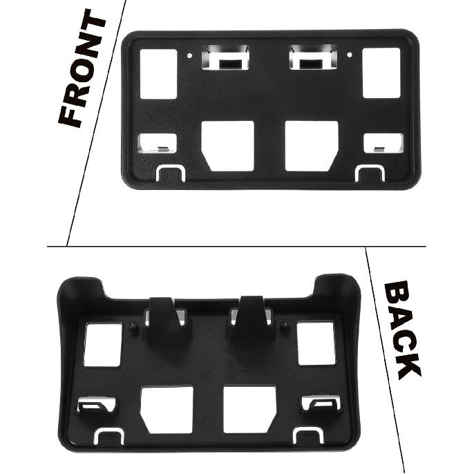 Front License Plate Frame Compatible with 2008-2014 Ford E-150 / E-250, 2008-2024 Ford E-350 Super Duty/E-450 Super Duty Front Bumper License Plate