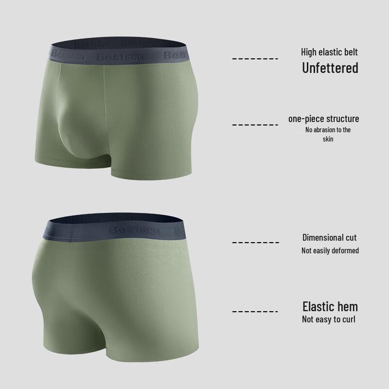 GUJIN Men's Pure Cotton Antibacterial Sports Briefs