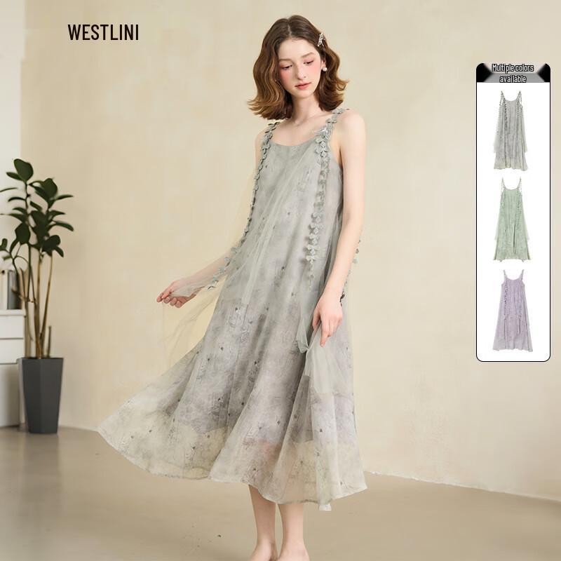 

Западная ссылка Цветочный камзол Тюлевое курортное платье M