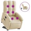 Vidaxl Lift-Up Massage Chair, Electric, Reclining, Cream