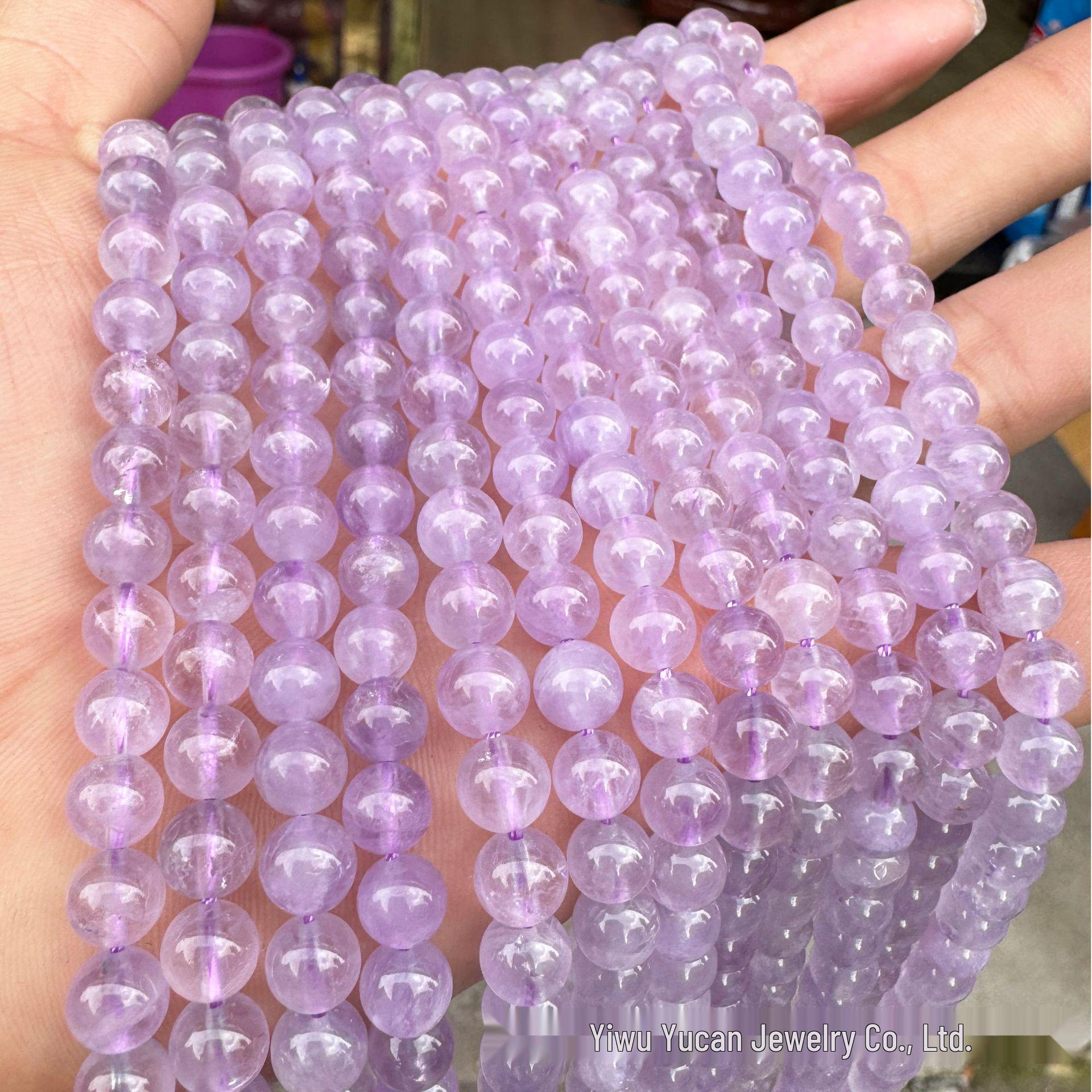 Natural Lavender Purple Jade  Amethyst Round Beads for DIY Jewelry Making 6mm (~60 beads)