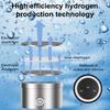 Hydrogen Water Bottle Generator 1300-2100ppb Hydrogen-Rich Water Cup 380ml High Borosilicate Glass SPE/PEM Technology Smart Health Cup for Home Office