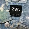 [USED] Classic ZARA colorful painted distressed denim jacket/jacket