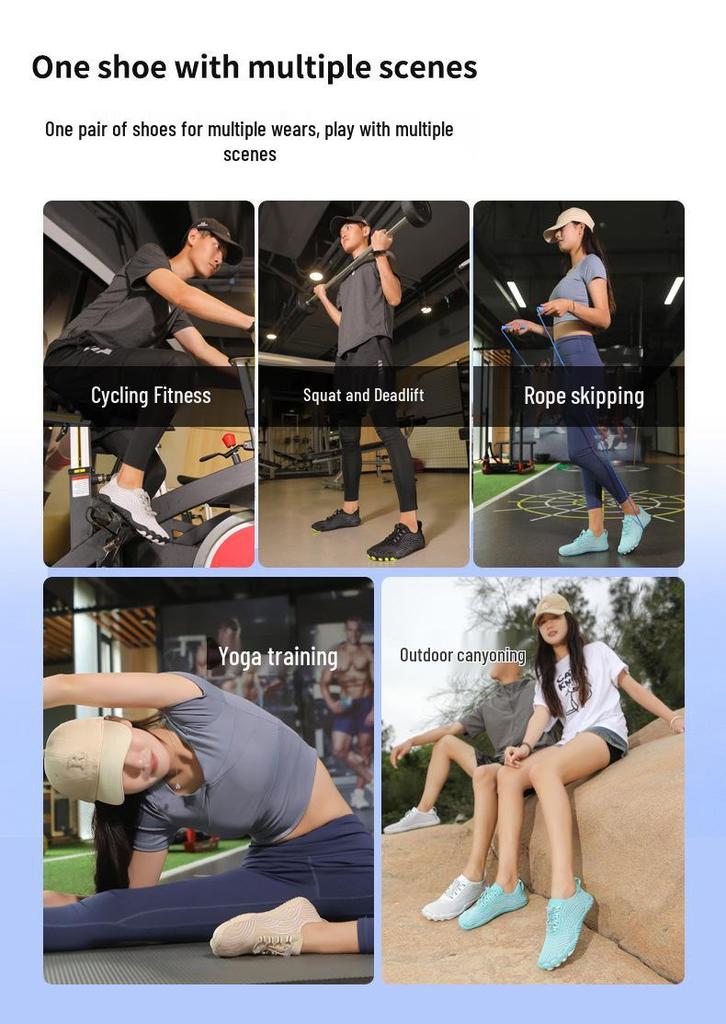 Unisex Quick-Dry Five-Finger Water Shoes for Beach and Trekking