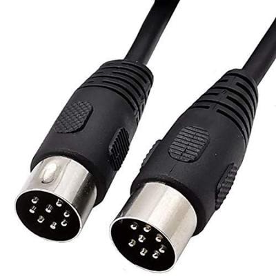 Rosebe DIN-Stecker Stecker auf Stecker MIDI-Kabel Kompatibel mit DIN-Lautsprecher MIDI-Verlängerungskabel 8-polig 8-polig (3m) 8-PIN-Kabel,