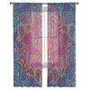 Indische Boho Paisley Textur Fensterbehandlung Tüll Moderne Transparente Vorhänge für Küche Wohnzimmer Schlafzimmer Vorhänge Dekoration
