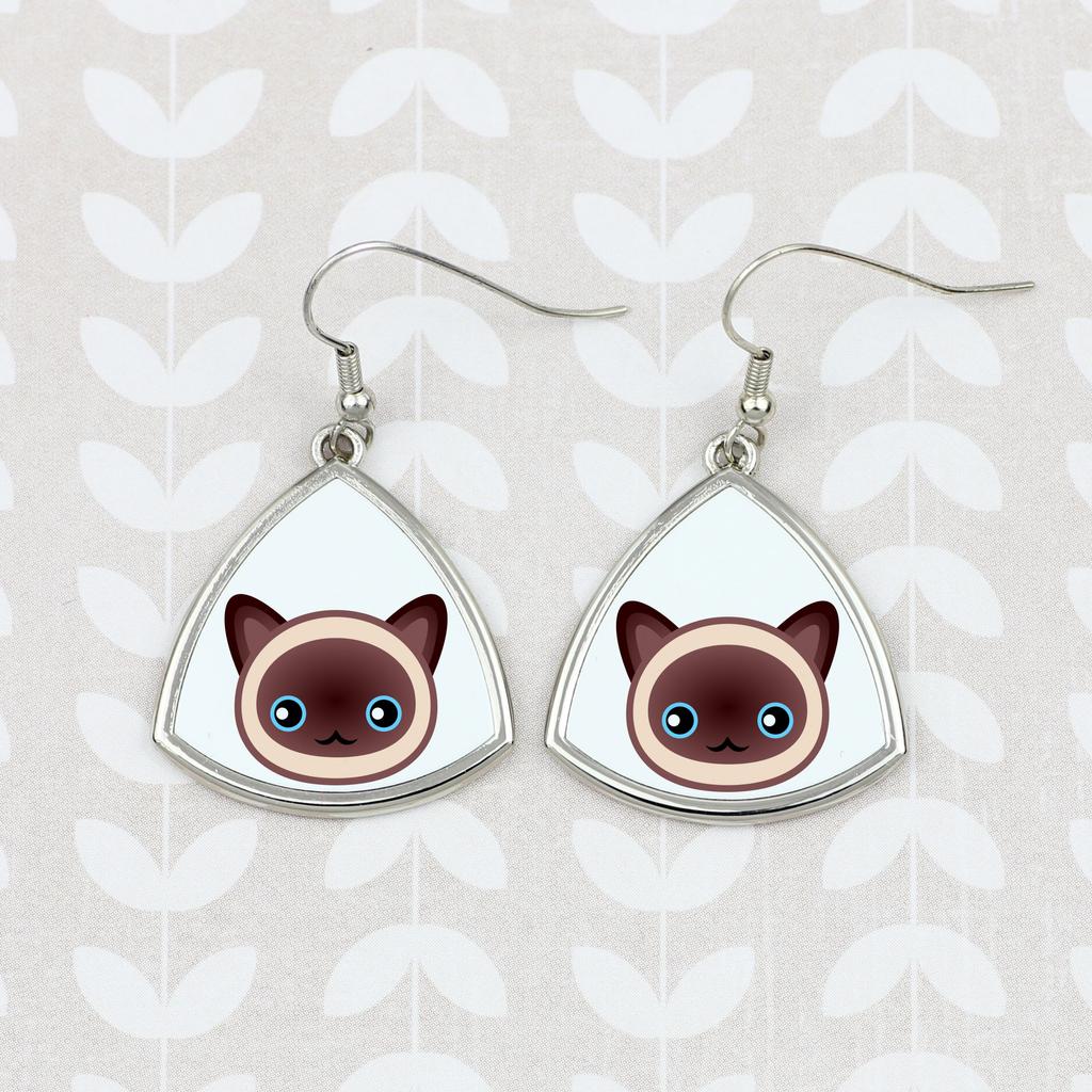 Siamese - elegant metal earrings as a gift from the Art-Dog brand