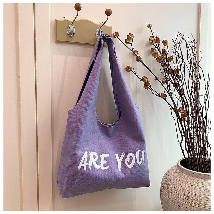Underarm Fashion Tote Bag 2025 Summer New Korean Version Trendy Canvas Shoulder Bag Commuting Class Casual Women's Bag