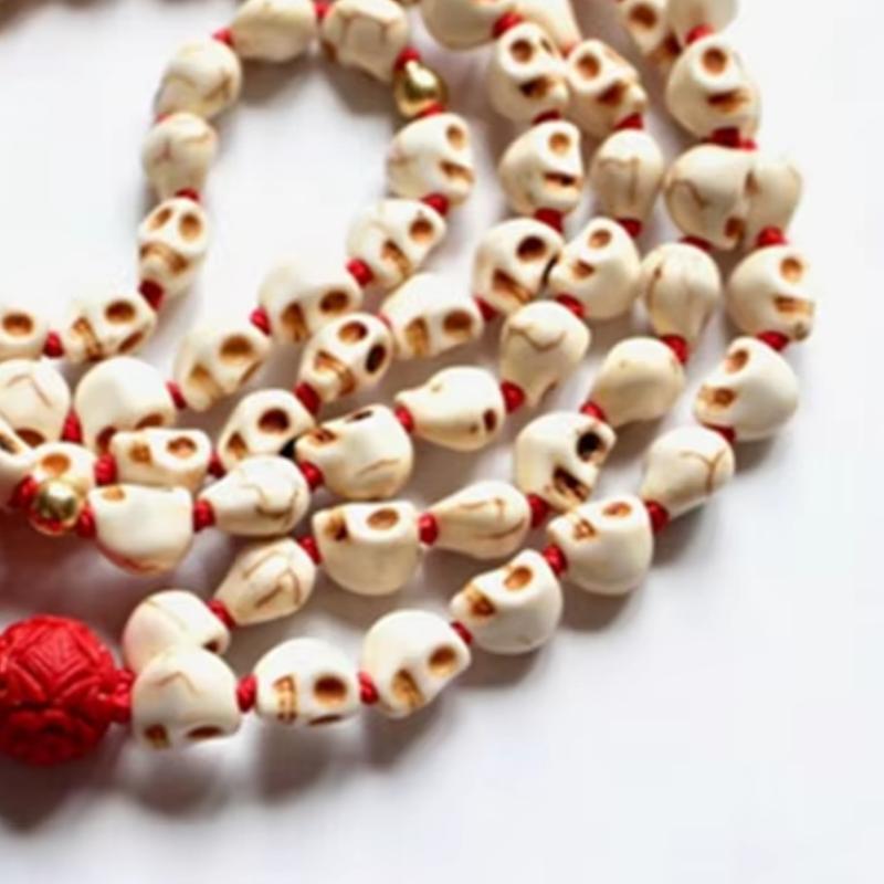 Kali Mala, Skull Mala Beads, 108 Mala Beads, Skull Necklace, Kali Mala Beads, Goddess Kali Necklace, Skull Prayer Beads