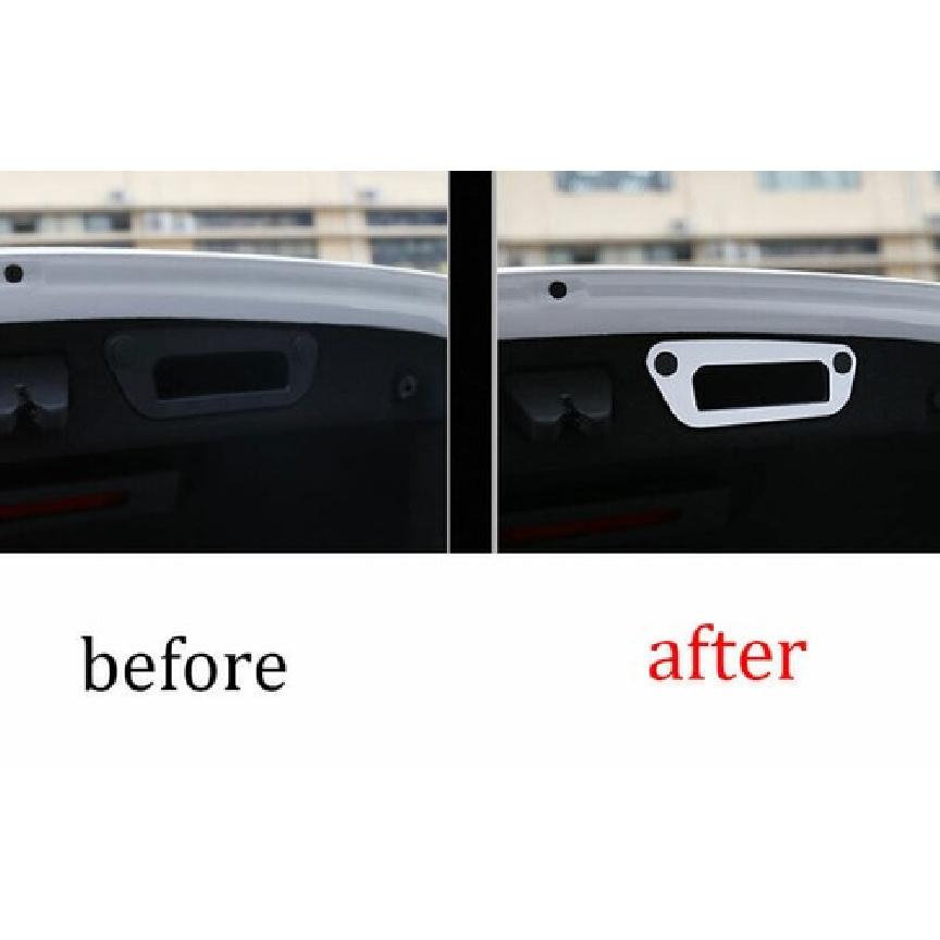 Silver Aluminum Tailgate Rear Door Handle Cover Trim For Benz C-Class 2015-