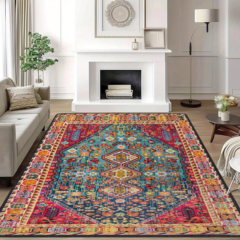 Türkiye Persian Carpet Vintage Ethnic Style Rug Living Room Decoration Rugs Living Room Bedroom Decoration Washroom Floor Mat