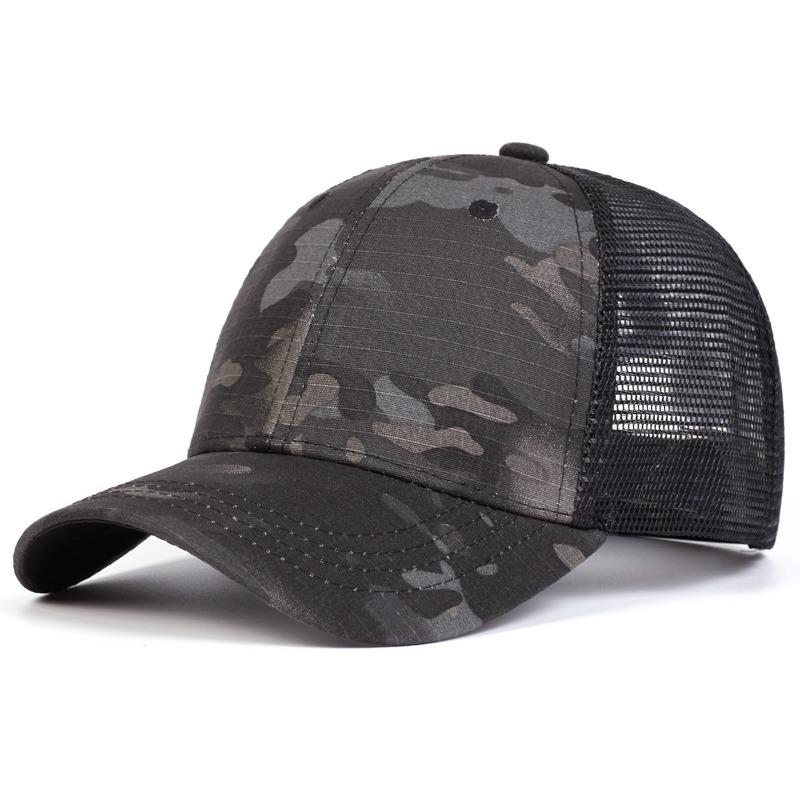 1Pc Unisex Camouflage Mesh Baseball Caps Net Caps Spring And Summer Adjustable Casual Hats Sunscreen Hat For Outdoor Activities