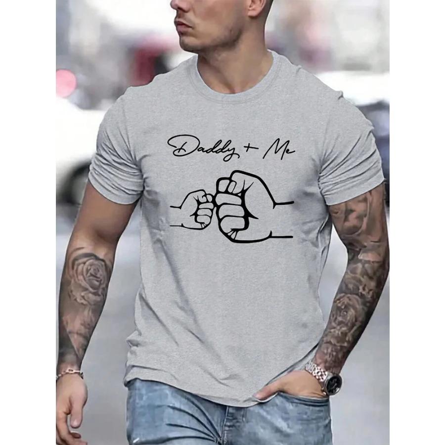 Sommer Urban Fashion Herren T-Shirt Täglich Casual Kurzarm Top Outdoor Street Komfort T-Shirt Buntes Dinosaurier-Print T-Shirt