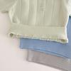 2025 Korean Style Baby & Toddler Ice Silk Knit Summer Top and Pants Set
