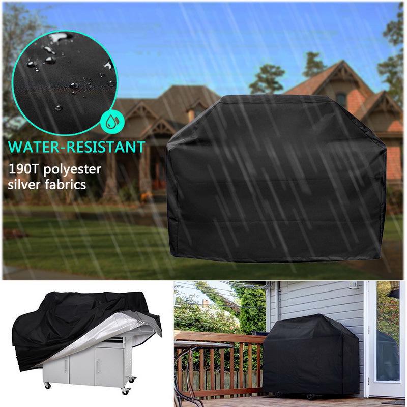 Outdoor BBQ Grill Cover, 210D Oxford, Waterproof & Sun-Protected Round: 58x77cm