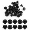 For Car Auto Fender Plastic Rivets Fasteners 30pcs 7mm Dia Hole Black Brand New