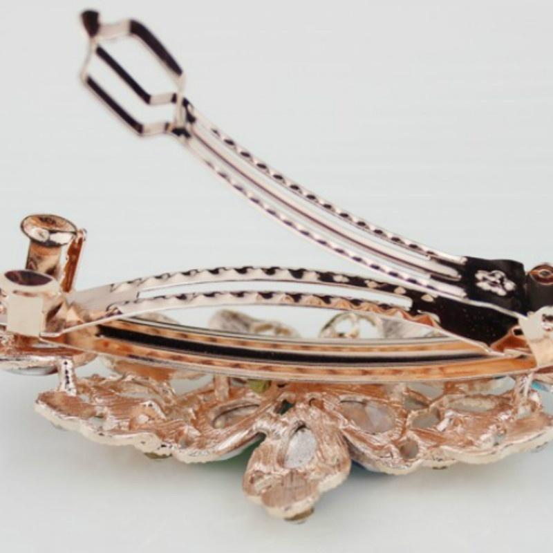 Diamantová sponka do vlasů křížová klipsa korejská pružinová sponka vlasové doplňky