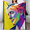 Awesome Colorful Rod Stewart Throw Blanket Color Fast Cozy Throw Blanket