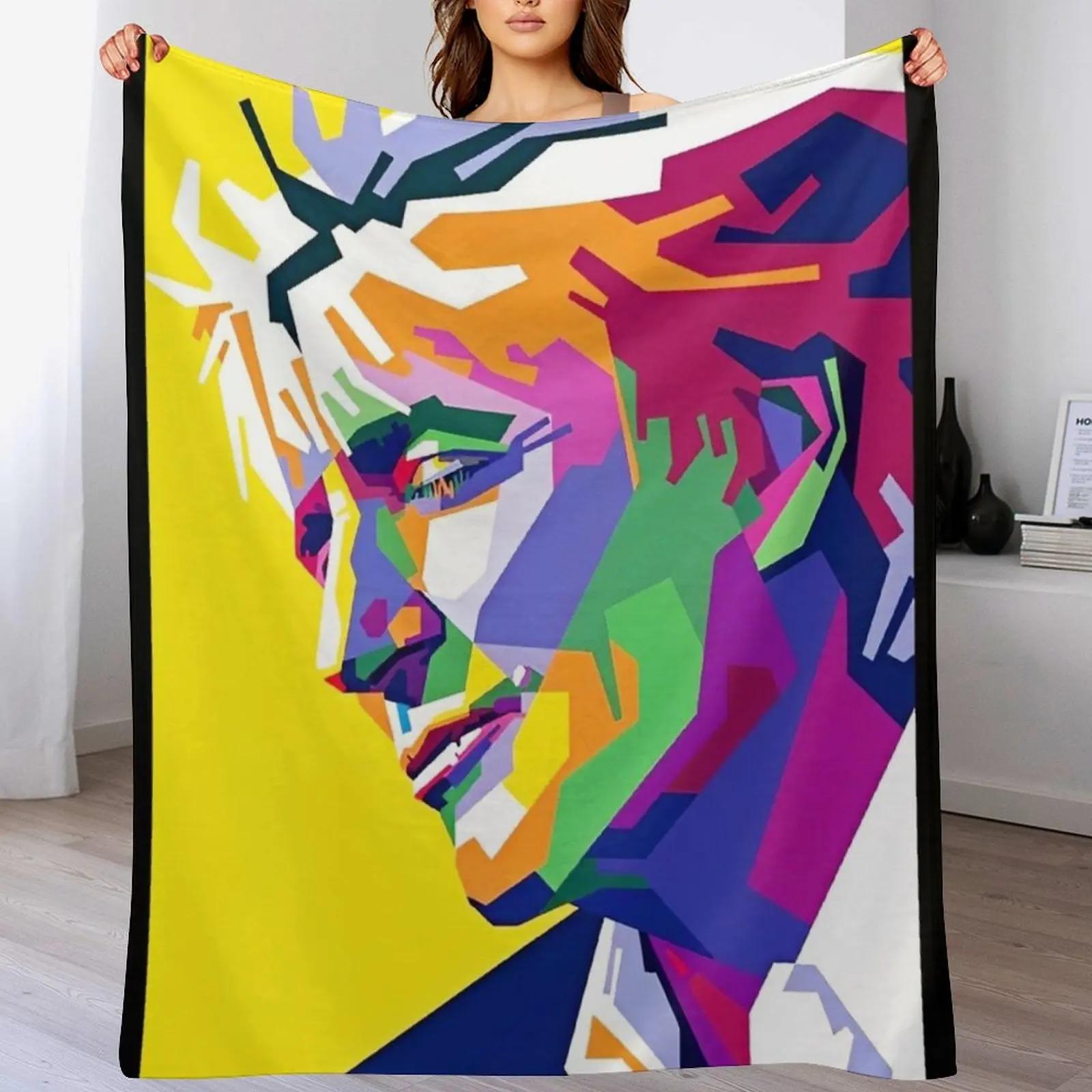 

Awesome Colorful Rod Stewart Throw Blanket Color Fast Cozy Throw Blanket 102x76cm(40x30in)