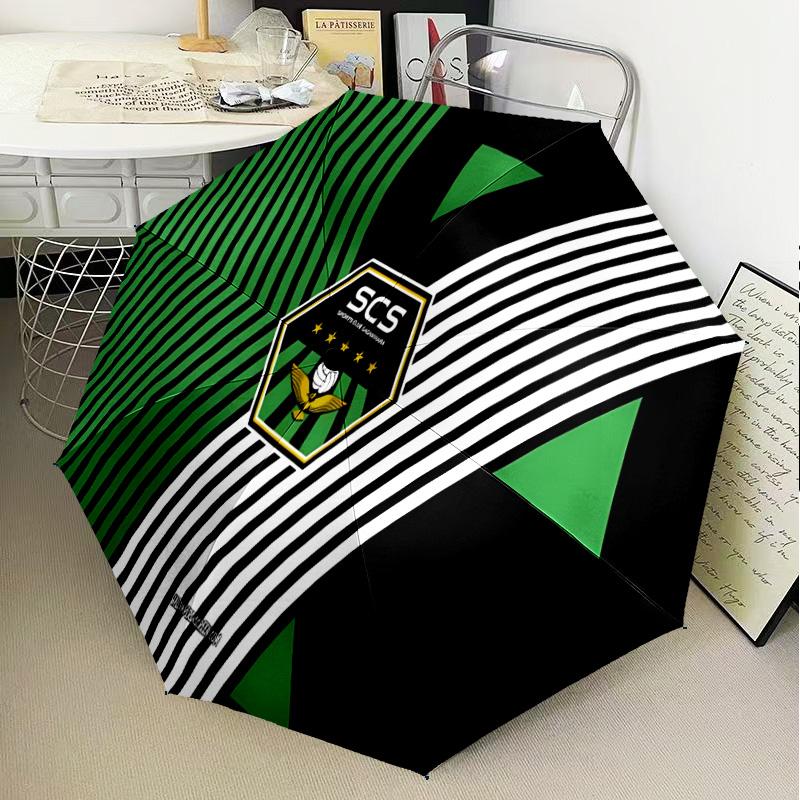 Sassuolo Football Crest Design Automatic Folding Umbrella - 8-Rib Travel Umbrella with Auto Open/Close & Portable Gifts for holidays or birthdays
