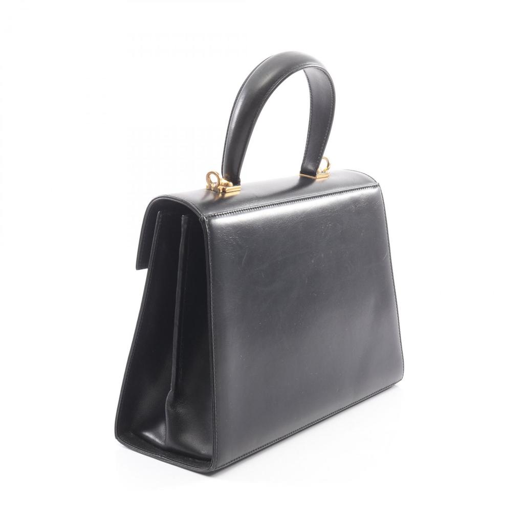 Used Salvatore Ferragamo Gancini 2WAY Handbag 21 2181 leather Black Used Women