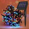 1 Pc Solar Christmas Lights, 50 LED/100 LED/200 LED/300 LED 8 Modes Outdoor Christmas String Lights, Waterproof Solar Fairy Ligh