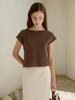 MOMET Bun Cap Sleeve Knit Brown
