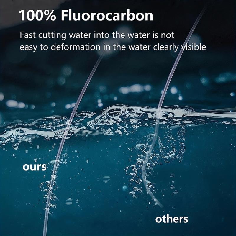 Fluorocarbon Leader, Fluorocarbon Fishing Leader with Swivels & Snap, Fluorocarbon Leader Line for Saltwater Freshwater