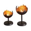 2pcs Metal Candlestick Ornament Stable Base Baking Paint Craft Decorative Centerpiece for Bedroom Bedside Tabletop