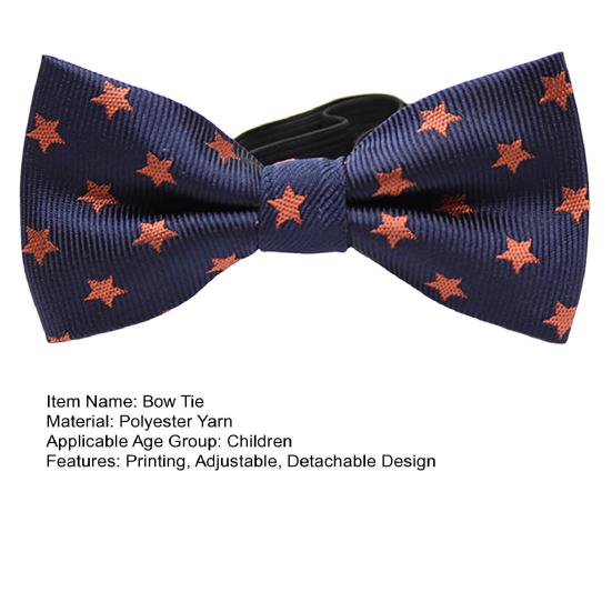 Children Bow Tie Adjustable Length Detachable Design Rich Color Printing Bow Tie Student Performances Weddings Bow Tie