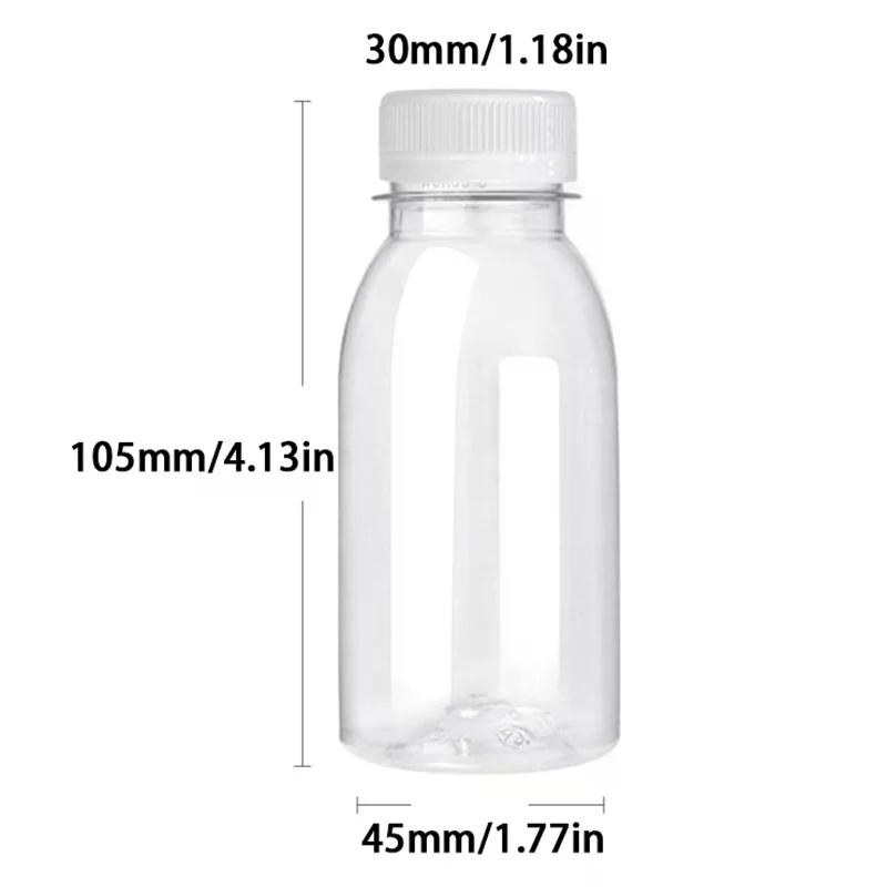 6 Adet Küçük Plastik Şişe 100ml Süt Şişeleri Küçük Meyve Suyu Şişeleri Sızdırmaz Süt Şişeleri Taşınabilir İçecek Şişeleri Plastik Su