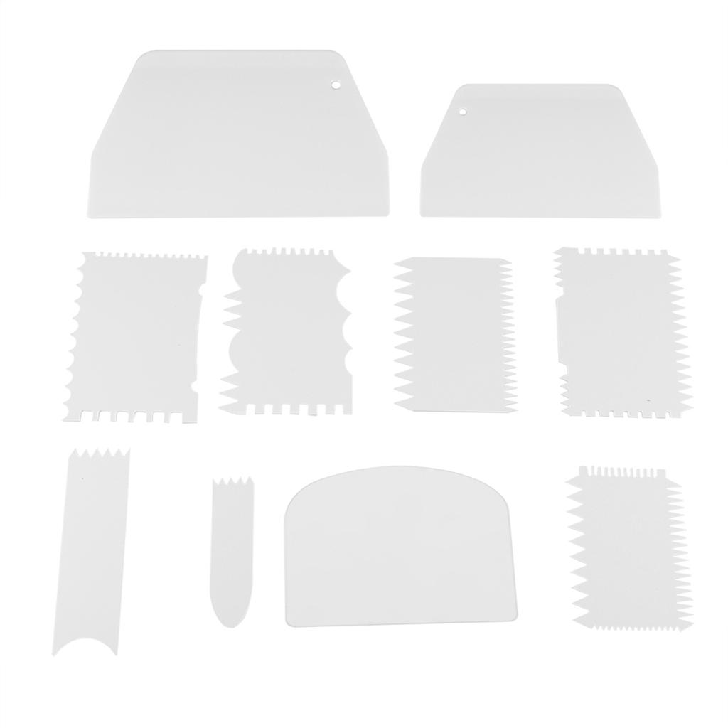 Cake Ribbon, 10 Pieces/Set Plastic Dough Cutter Food Scrapers Cake Decorating Scraper Floating Cake Decorating Tools for Baking