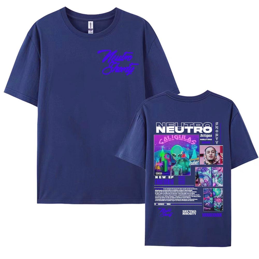 Rapper Neutro Shorty Album Tour 2025 Merch T Shirts Mens Clothing Hip Hop Short Sleeve Tshirts Casual 100 Cotton Tshirt Tops