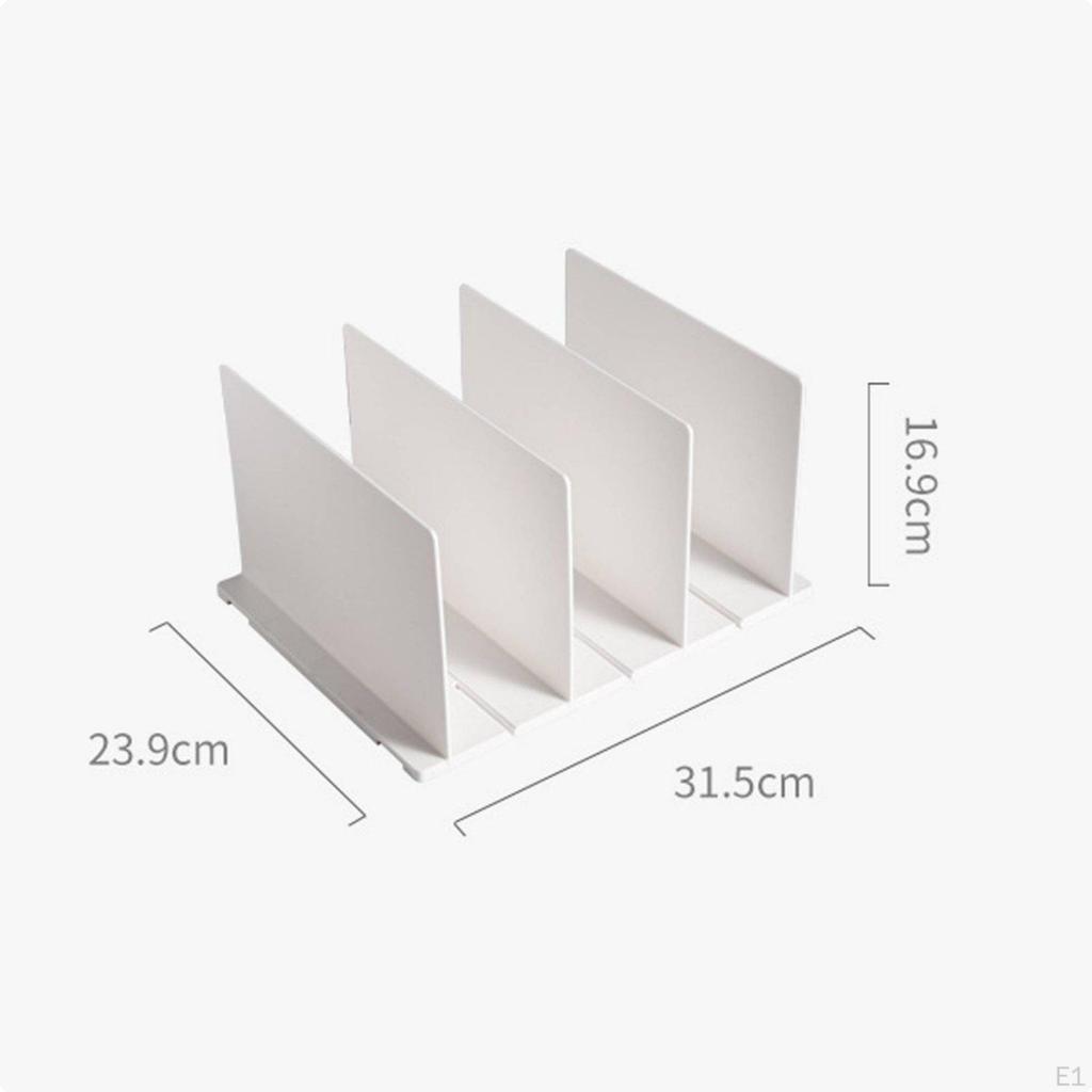 Modular Shelf Organizer Sturdy Material Adjustable Divider Rack for Desktop