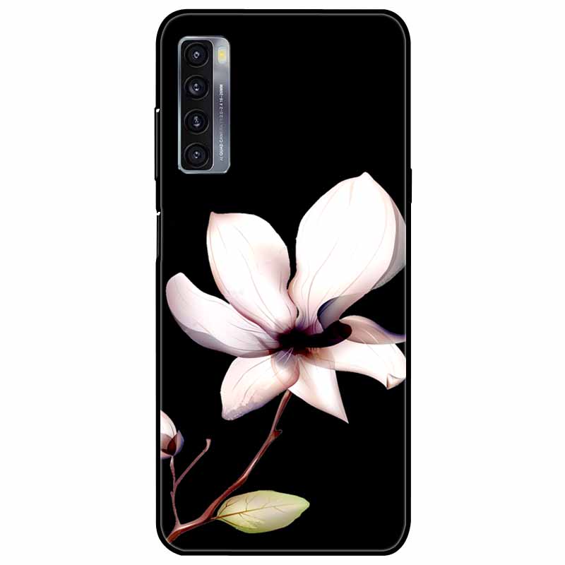 For TCL 20L Plus Case 20L+ Silicone Soft Shockproof TPU Back Cover for TCL 20S 20L Case Black Bumper Painted Funda TCL20S Capa