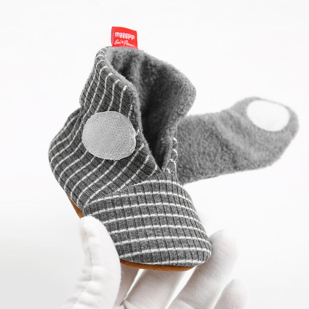 MYGGPP Autumn and Winter Striped Cotton Shoes Cotton Boots Baby Shoes Warm Shoes Baby Shoes Toddler Shoes