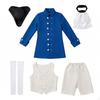 Colonial Costume Theatrical Historical with Hat Layered Period Dressing Up Set for Kids,