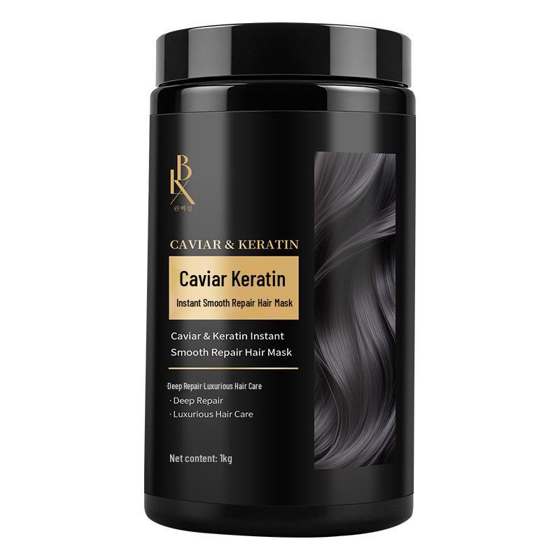 LBX Caviar Keratin Instant Smooth Repair Hair Mask: Peptide-Infused Frizz Control & Deep Conditioner Treatment