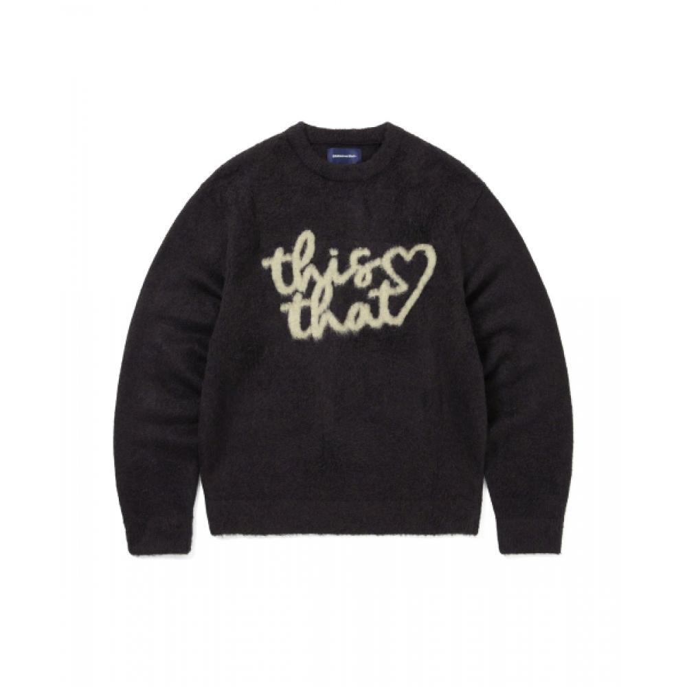 Thisisneverthat Heart Logo Knit Sweater Dark Navy S