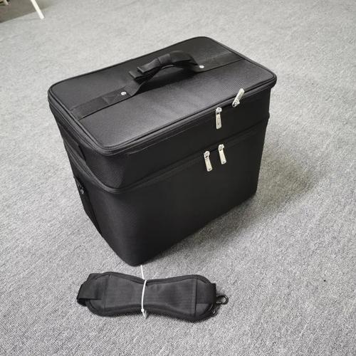 Large Capacity Professional Makeup Organizer Bag with Heat Resistant Curling Iron Pouch for Cosmetics