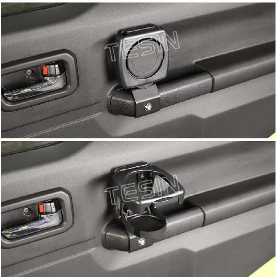 TESIN Car Side Door Water Cup Holder Drinkes Bracket For Suzuki Jimny JB74 2019 2020 2021 2022 2023 2024+ Interior Accessories