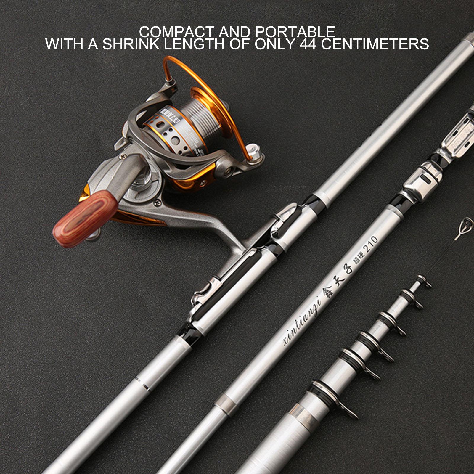 

Portable Telescopic Fishing Rod with Durable Smooth Ceramic Guide Design for Angler s Holiday Good Gift 1.8