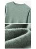 Men's Pure Cashmere Round Neck Sweater: Thick, Loose-Fit, Solid Color Knit for Autumn and Winter.